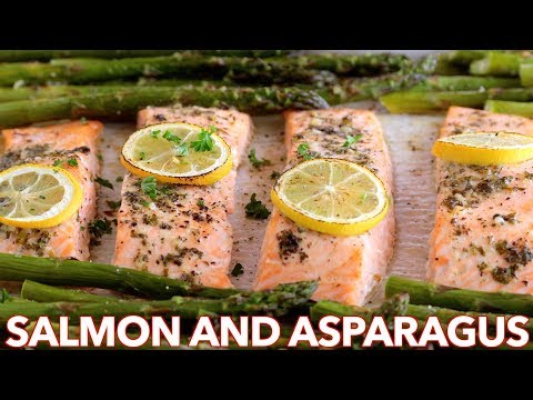 Easy One Pan Salmon Recipe with Asparagus - 30 Minute Meal Video