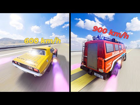 Boosted JATO Cars Race #2 - Tire Burst Test - Beamng drive