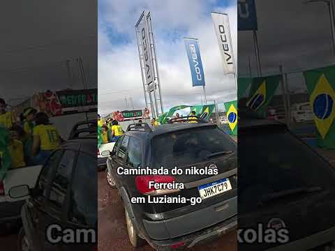 Caminhada do nikolas Ferreira rumo a Brasília em Luziania-go
