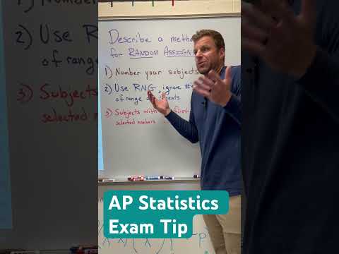 AP Statistics Exam Tip - random assignment  #apstats #apstatistics #apexams #apexamprep