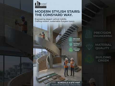 Modern Luxury Stairs | Stylish Staircase Design with Strength, Safety & Precision | Consyard Homes!!