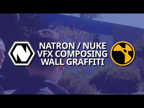 Wall graffiti • #Natron #Nuke #VFX #Composing Review