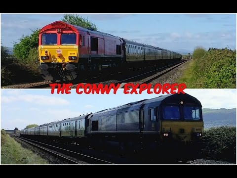 Prestatyn 22.4.2017 - DB Cargo 66149 & 66105 on Conwy Explorer railtour - class 66
