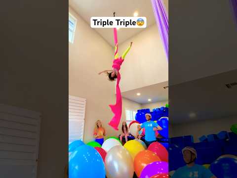 Little Mama’s Triple TRIPLE Aerial Silks Drop!😮