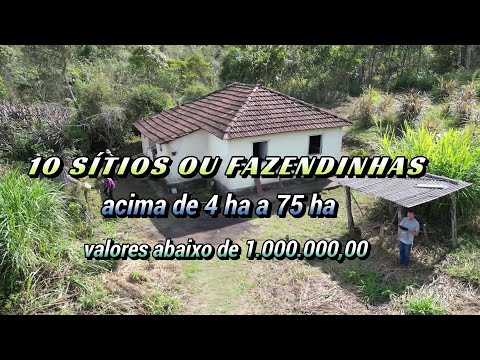 Cener Imóveis 10 sitios ou fazendinhas de 4 a 75 ha com valores abaixo de um milhão de reais