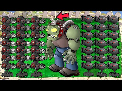 DOOM-GATLING PEA vs DOOM-PEASHOOTER vs ALL ZOMBIES - Plants vs Zombies