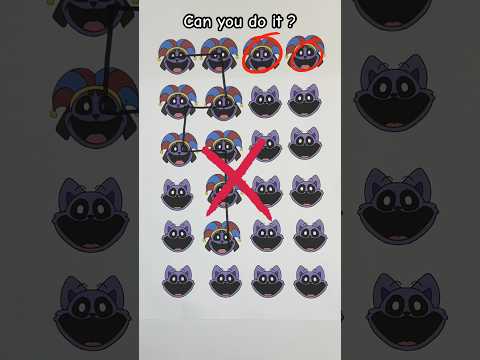 Gatekeeper Catnap and pomni catnap line connect puzzle #viral #art #poppyplaytime