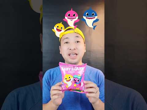 Baby Shark Snack 🦈#asmr #mukbang#eataccordingtoemoji #babyshark #pinkfong #mommyshark #daddyshark