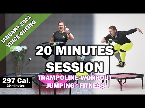 20 minutes trampoline session January 2021 - Jumping® Fitness [VOICE CUEING]