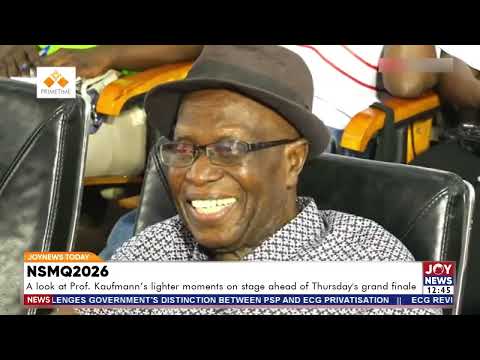 NSMQ 2026: A Look at Prof. Kaufmann’s Lighter Moments on Stage Ahead of Thursday’s Grand Finale.