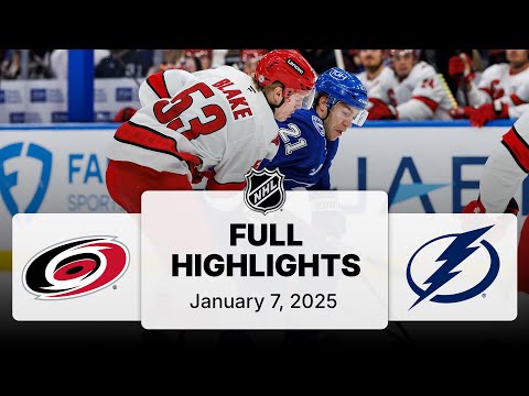 NHL Highlights | Hurricanes vs. Lightning | January 07, 2025