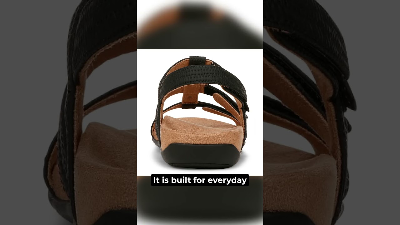Watch Vionic Amber Pearl Women's Adjustable Orthotic Sandal video