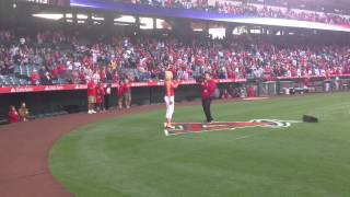 Kristina Curtis Sings the National Anthem for Angels Baseball 5/16/13