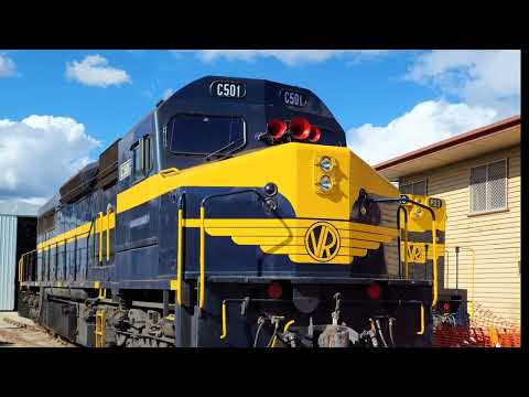 VERY CLOSE UP with C501! Victorian Railways Diesel Locomotive C501 George Brown