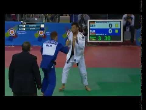 Дзюдо Открытый кубок Европы 2015 Igor WANDTKE Germany vs Vadzim SHOKA Belarus Вадим Шока