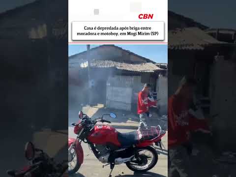 Casa é depredada após briga entre moradora e motoboy, em Mogi Mirim (SP)