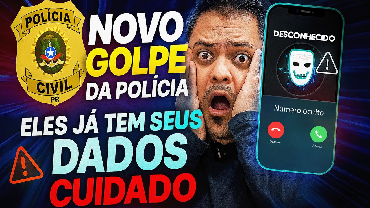 ALERTA: O Novo Golpe da Ligação da Polícia Civil (Eles Querem o Seu Rosto!)