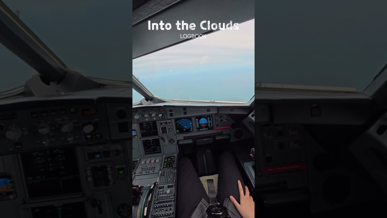 Into the clouds ☁️ #airbus #landing #aviation