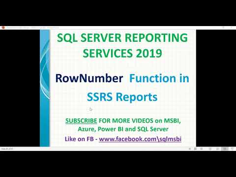 SSRS Expressions | RowNumber in SSRS | ssrs row number function