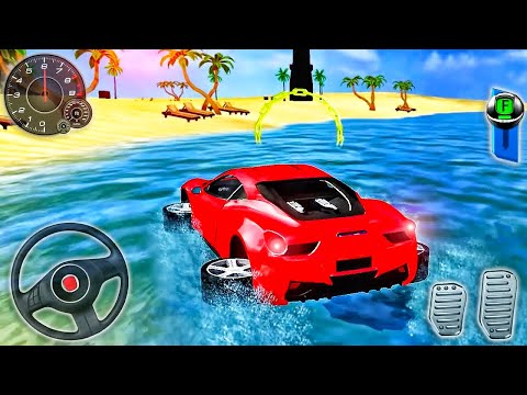 Water Surfer Car Race - Floating Beach Drive Simulator - Android GamePlay