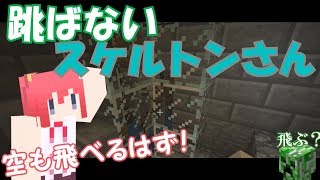 【マインクラフト実況】パート８４ 跳ばないスケルトンさん【飛ばす】