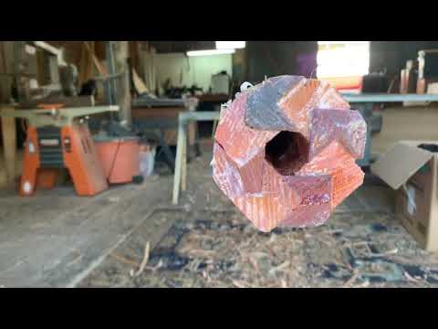 Gluing and Shaping Blossom's Mast with a DrawKnife