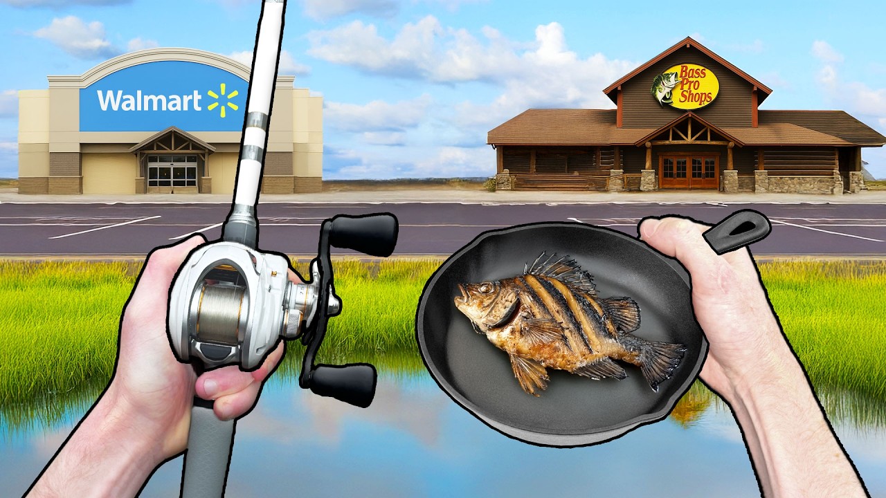 Walmart vs Bass Pro Shops Catch and Cook Challenge