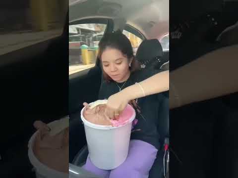 adiva ngiler liat es krim se baskom #hiburan #eskrim