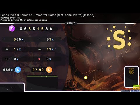 Immortal Flames - Panda Eyes & Terminite [Osu Insane map by Sotarks]