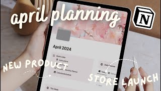 Monthly Reset & Planning April 2024 | YouTube growth, Freebies, Notion products & more!