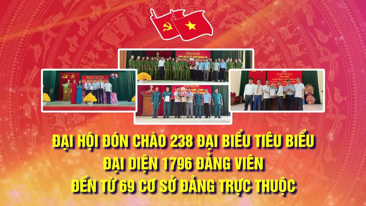 NHIỆT LIỆT CHÀO MỪNG ĐẠI HỘI ĐẠI BIỂU ĐẢNG BỘ XÃ PHONG DOANH LẦN THỨ I, NHIỆM KỲ 2025 - 2030!
