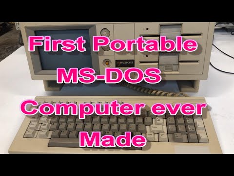 Dynalogic Hyperion, the first MS-DOS portable computer.