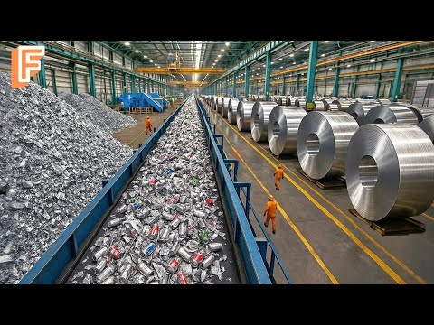 How Millions of Aluminum Cans Are Recycled In Factory - Massive Recycle Processing Line