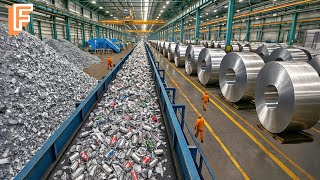 How Millions of Aluminum Cans Are Recycled In Factory - Massive Recycle Processing Line