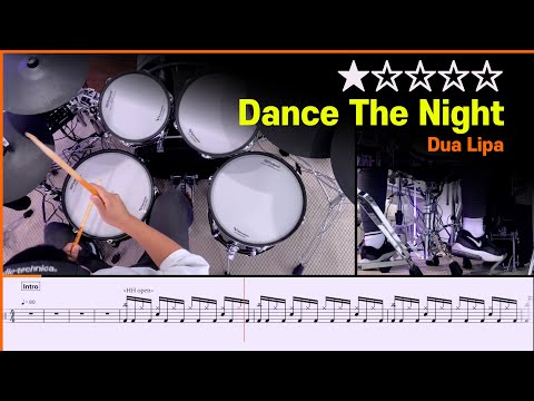 [Lv.02] Dance The Night - Dua Lipa (★☆☆☆☆) Drum Cover with Sheet Music