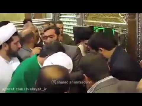 ⁣♦️نادر جداً : لحظة دخول المرحوم الشيخ تقي مصباح اليزدي لقبر العباس بن امير المؤمنين ( عليه السلام ).