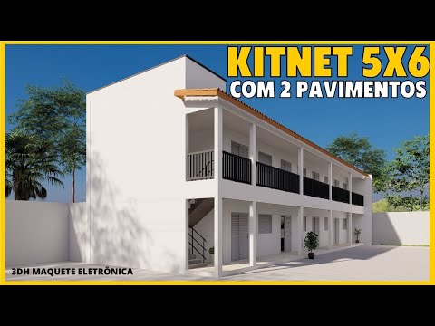KITNET 5x6 | Kitnet Pequena com 2 Pavimentos e Arquitetura Simples