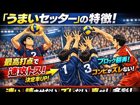 【セッター】上手いセッターの共通点①——最高打点でボールを触る