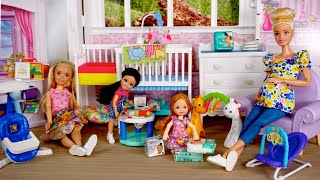 Barbie and Ken  Family New Room for Baby Doll in Dreamhouse
