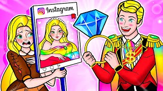 [🐾paper dolls🐾] Rich Family vs Poor Rapunzel Become Princess Cinderella  | Rapunzel Family