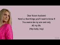 Meghan Trainor - Dear Future Husband (Lyrics)
