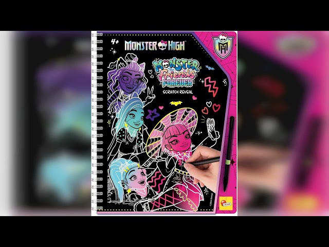 Vídeo relacionado con LISCIANI - MONSTER HIGH - Cuaderno de Dibujos para Rascar Monster High - Monster Friend Forever - Para Niños a Partir de 4 Años - 44 Páginas - Lápiz para Rascar Incluido - Multicolor, Oro y Purpurina