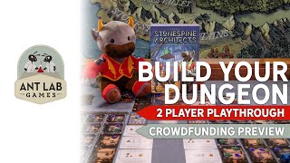 Stonespine Architects Board Game | 2 Player Playthrough | Preview
