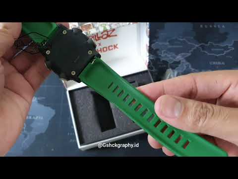 Gshock ga2000gz Collaboration with Gorillaz and replaceable strap camouflage