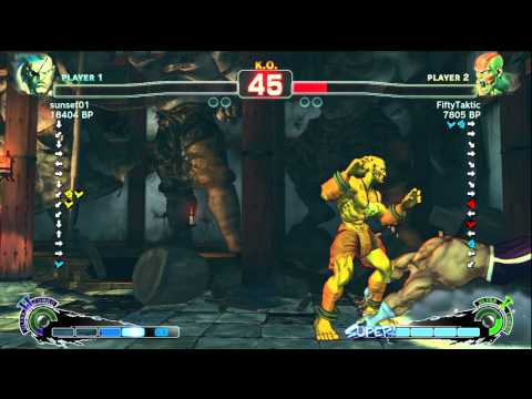 sunset01 [Sagat] vs FiftyTaktic [Dhalsim] SSF4 Japanese Online Ranked Matches - TRUE-HD