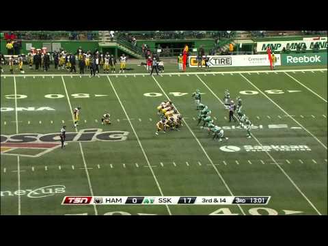 CFL Recap: Hamilton 3, Saskatchewan 19 - October 29, 2011