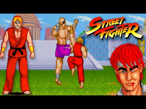 Street Fighter 1987 - Ken Arcade Longplay  - No Cheats