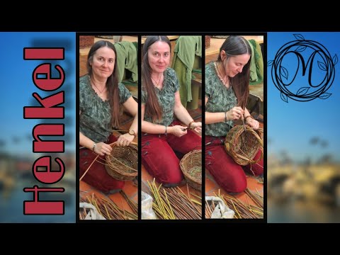 Korb Tutorial Teil 7. Wie macht man einen Henkel am Weidenkorb. Anleitung. DIY Basket handle