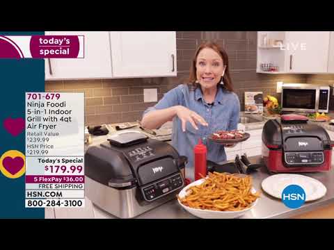 Ninja Foodi 5in1 Indoor Grill with Air Fry, Roast,...