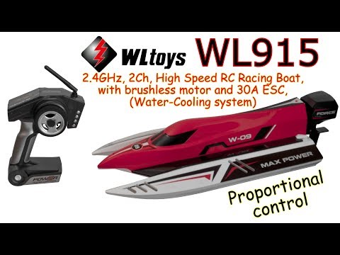 WLtoys WL915 2.4GHz, 2Ch, Brushless, Anti-capsizing RC Boat, Water-Cooling system (RTR)